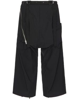 ACRONYM P30Al-E Encapsulated Ultrawide Drawcord Cargo Trouser - Black
