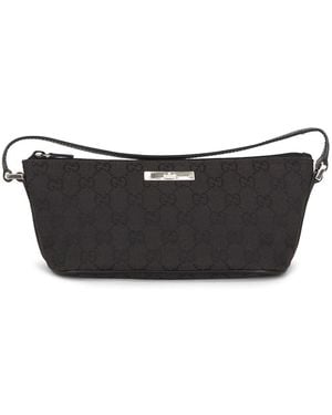 Gucci Gg Boat Pochette Shoulder Bag - Black