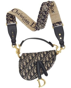 Dior Trotter Oblique Mini Saddle Bag - Blue