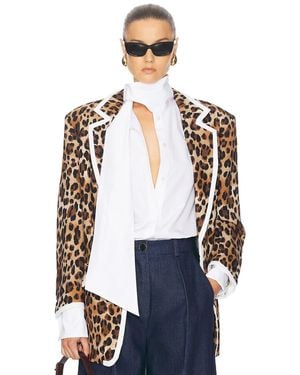 ROWEN ROSE Oversized Signature Blazer - Blue