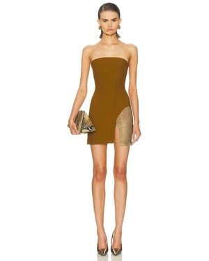 The Attico Strapless Mini Dress - Green