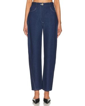 Matthew Bruch High Waisted Straight Leg - Blue