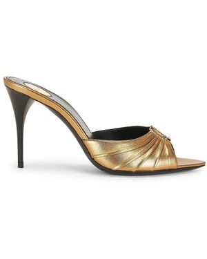 Saint Laurent Babylone Mule Sandal - Metallic