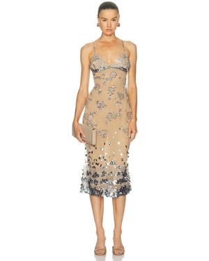 Mirror Palais Diamond Dusty Lady Length Dress - White
