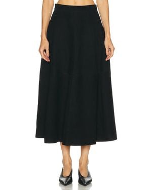 Rohe A Line Suede Skirt - Black