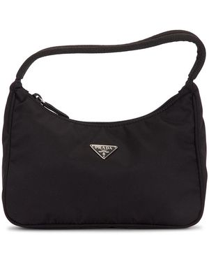 Prada Tessuto Mini Sport Hobo Bag - Black