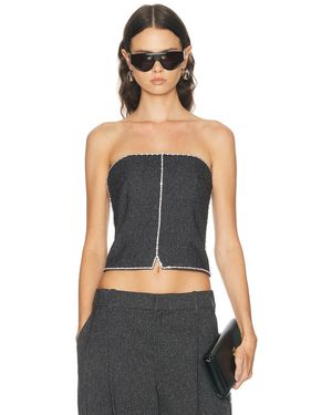 Alexander Wang Strapless Bustier Top - Black