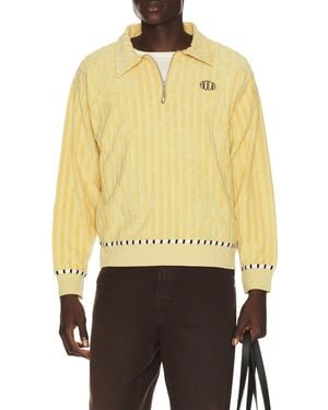 Bode Croquet Ground Pullover - Yellow