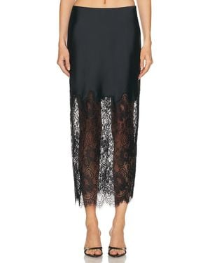 LoveShackFancy Ilene Skirt - Black