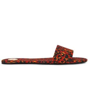 Saint Laurent Carlyle Flat Slide - White