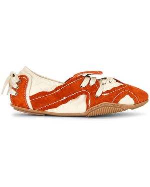 Acne Studios Bilaria Flap Suede Sneaker - Orange