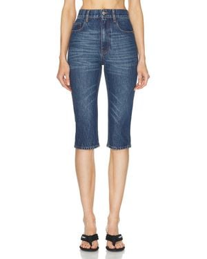Coperni High Waisted Cropped Skinny Jeans - Blue