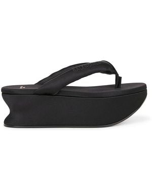 Balenciaga Gaeta Thong Wedge Sandal - Black