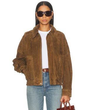 Nour Hammour Dalma Suede Jacket - Brown