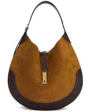 Polo Ralph Lauren Suede Shoulder Bag - Brown