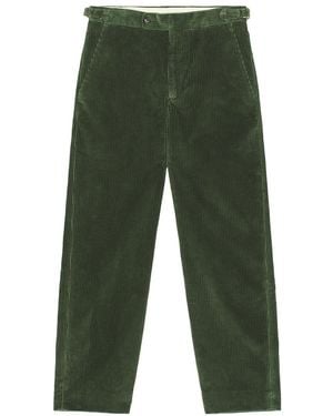 Bode Corduroy Side Buckle Pants - Green