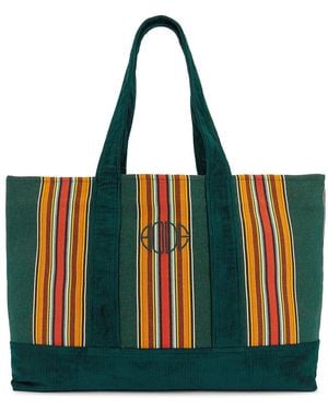 Bode Parakeet Stripe Tote Bag - Black
