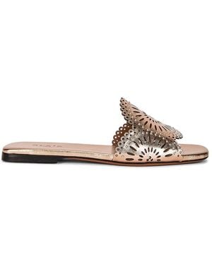 Alaïa Perforated Molukai Mules - Multicolor