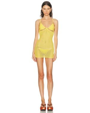 The Attico Knit Mini Dress - Yellow