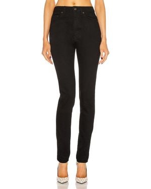 Saint Laurent High Waist Skinny Jeans - Black