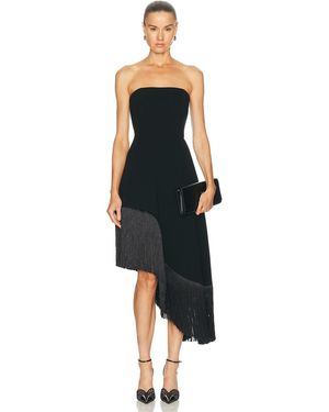 Mimchik Nara Fringe Midi Dress - Black