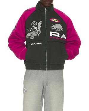 by Parra Owl Meets Rat Racing Jacket - Multicolor
