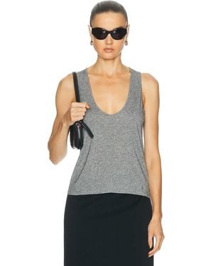 Loulou de Saison Albia U-Collar Tank Top - Gray