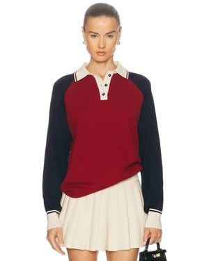 AMIYA Yale Polo Sweater - Red