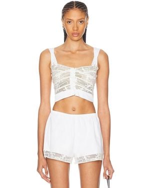 Bode Tennis Lace Tank Top - White