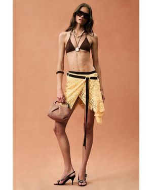 The Attico For Fwrd Lace Skirt - Natural