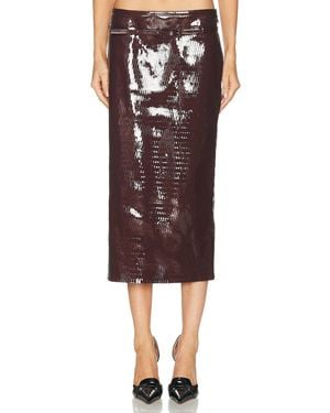 Tom Ford Nappa Pencil Skirt - Red