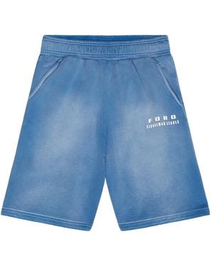Siegelman Stable X Ford Printed Oversized Sweatshorts - Blue