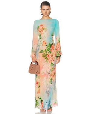 Hemant & Nandita Double Layer Maxi Dress - Multicolor