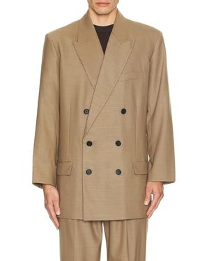Jonathan Simkhai George Oversized Double Breasted Jacket - Brown