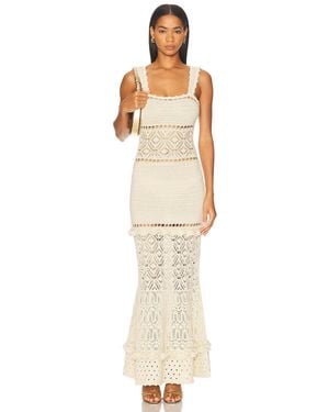 retroféte Winona Crochet Dress - Metallic