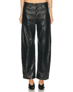 Nili Lotan Tribeca Leather Pant - Black
