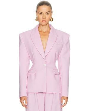 Alex Perry Single Breasted Contour Blazer - Pink