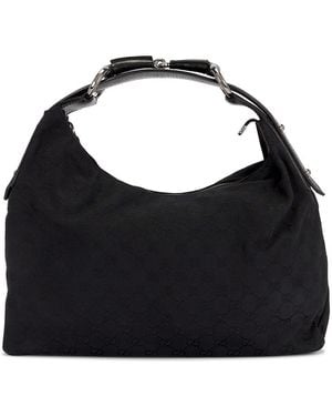 Gucci Horsebit Hobo Bag - Black