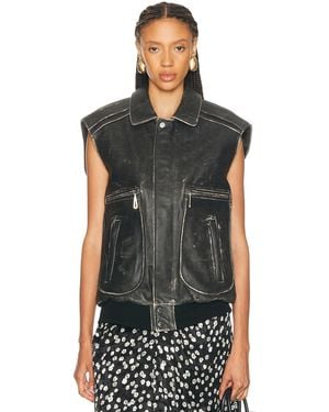 Rabanne Oversized Sleeveless Jacket - Black