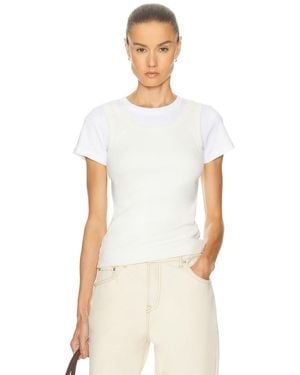 GRLFRND Layered Short Sleeve Tee - White