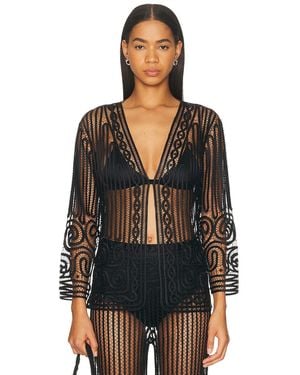 Bode Threadwork Top - Black