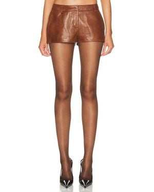 retroféte Valesia Leather Short - Brown