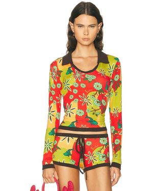 Siedres Palma Long Sleeve Top - Red