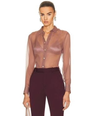 Saint Laurent Silk Blouse - Red