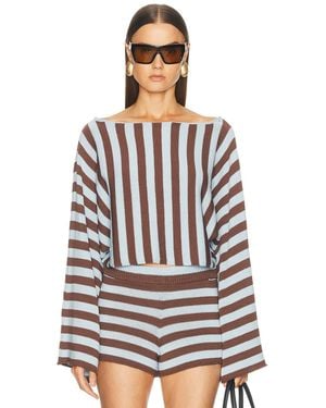 SRG Izabelle Striped Sweater - White