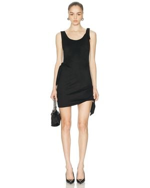 Atlein Knot Detail Mini Dress - Black