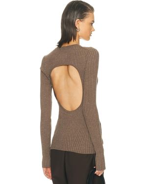 Helmut Lang Open Back Ribbed Top - Multicolor