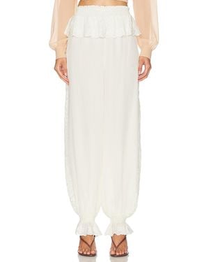 LoveShackFancy Clyra Pant - White