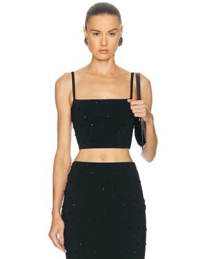 Carolina Herrera Thin Strap Cropped Top - Black