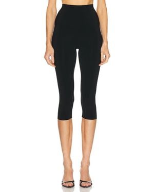 Norma Kamali X Lifestyle Pedal Pusher Capri Legging - Black